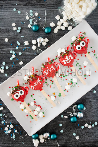 Semi-Exclusive Hot Cocoa Oreo Pop on Weathered Wood
