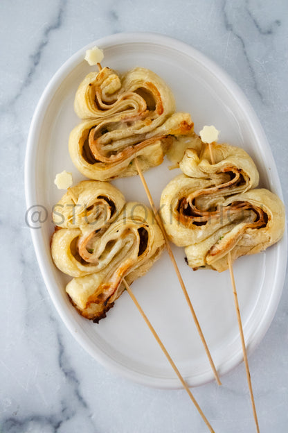 Semi-Exclusive Christmas Tree Turkey Puff Pastry on Marble