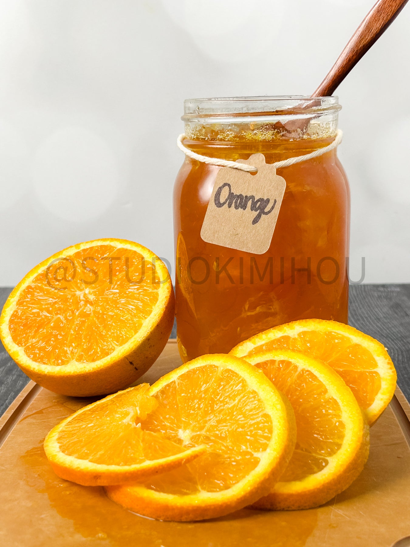 Semi-Exclusive Orange Marmalade on Weathered Wood