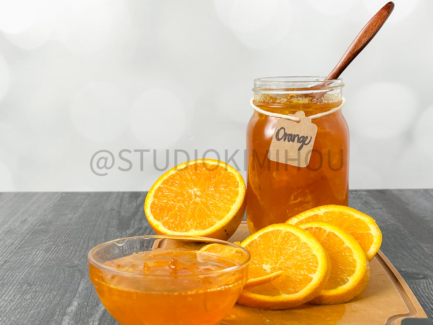 Semi-Exclusive Orange Marmalade on Weathered Wood