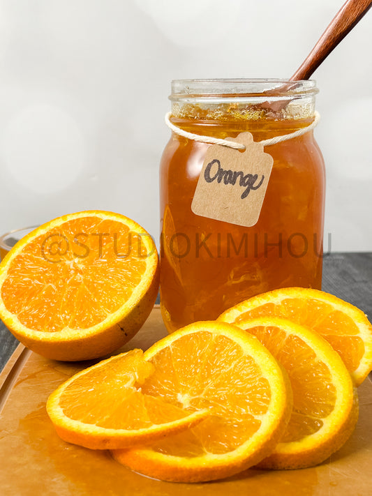 Semi-Exclusive Orange Marmalade on Weathered Wood