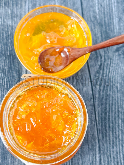 Semi-Exclusive Orange Marmalade on Weathered Wood