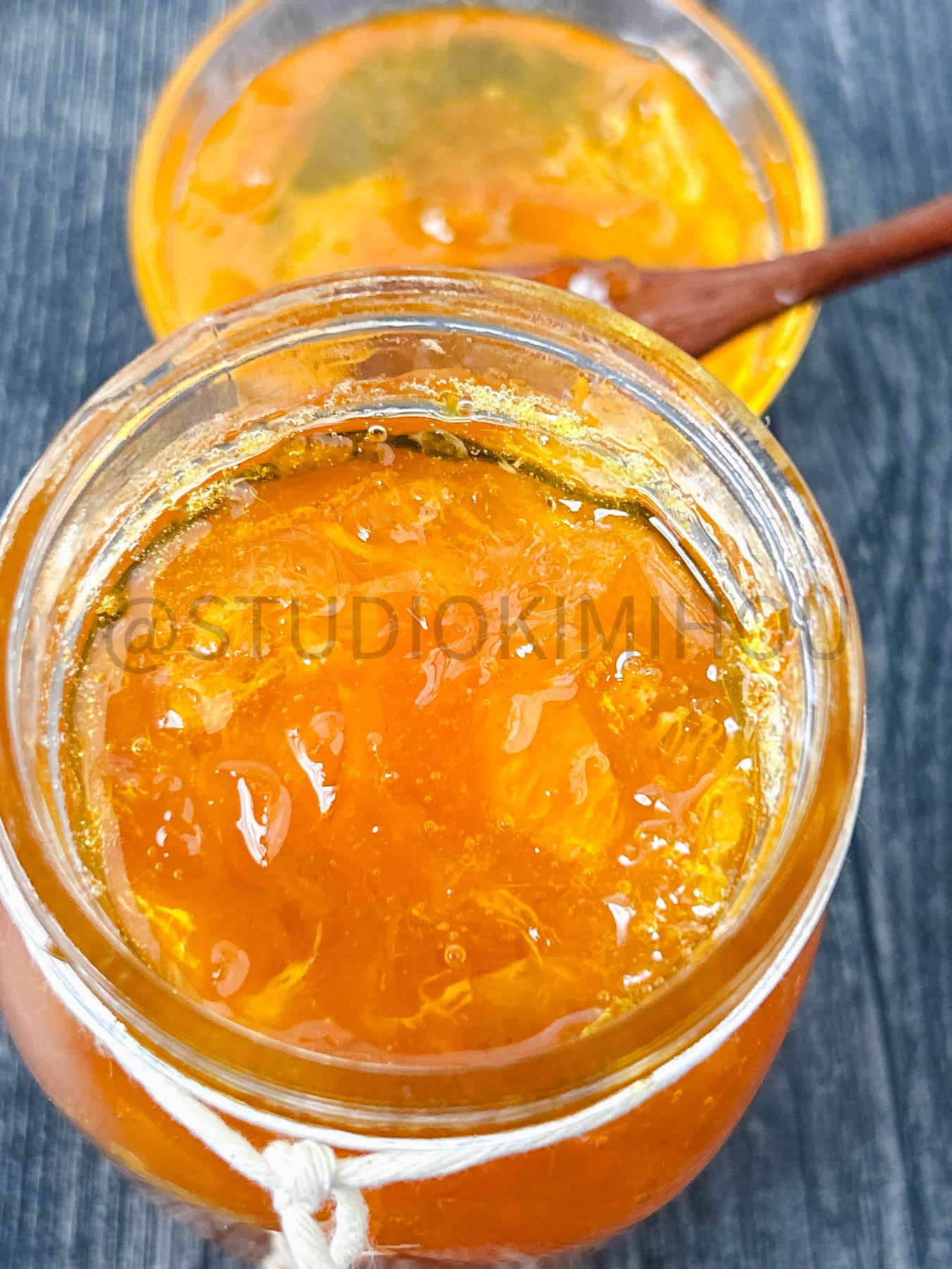 Semi-Exclusive Orange Marmalade on Weathered Wood