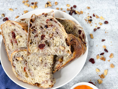 Semi-Exclusive Orange Cranberry Walnut Sourdough on Concrete