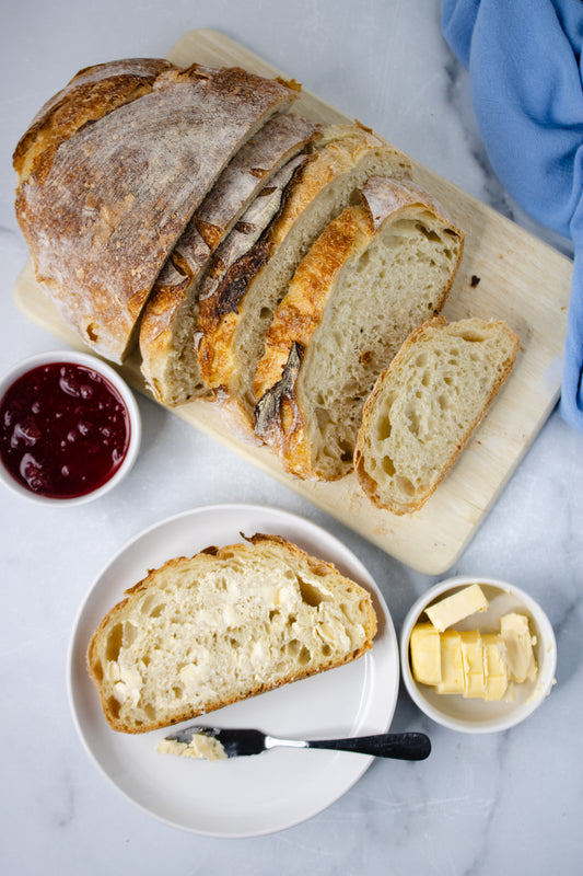 Semi-Exclusive Sourdough Bread on Marble