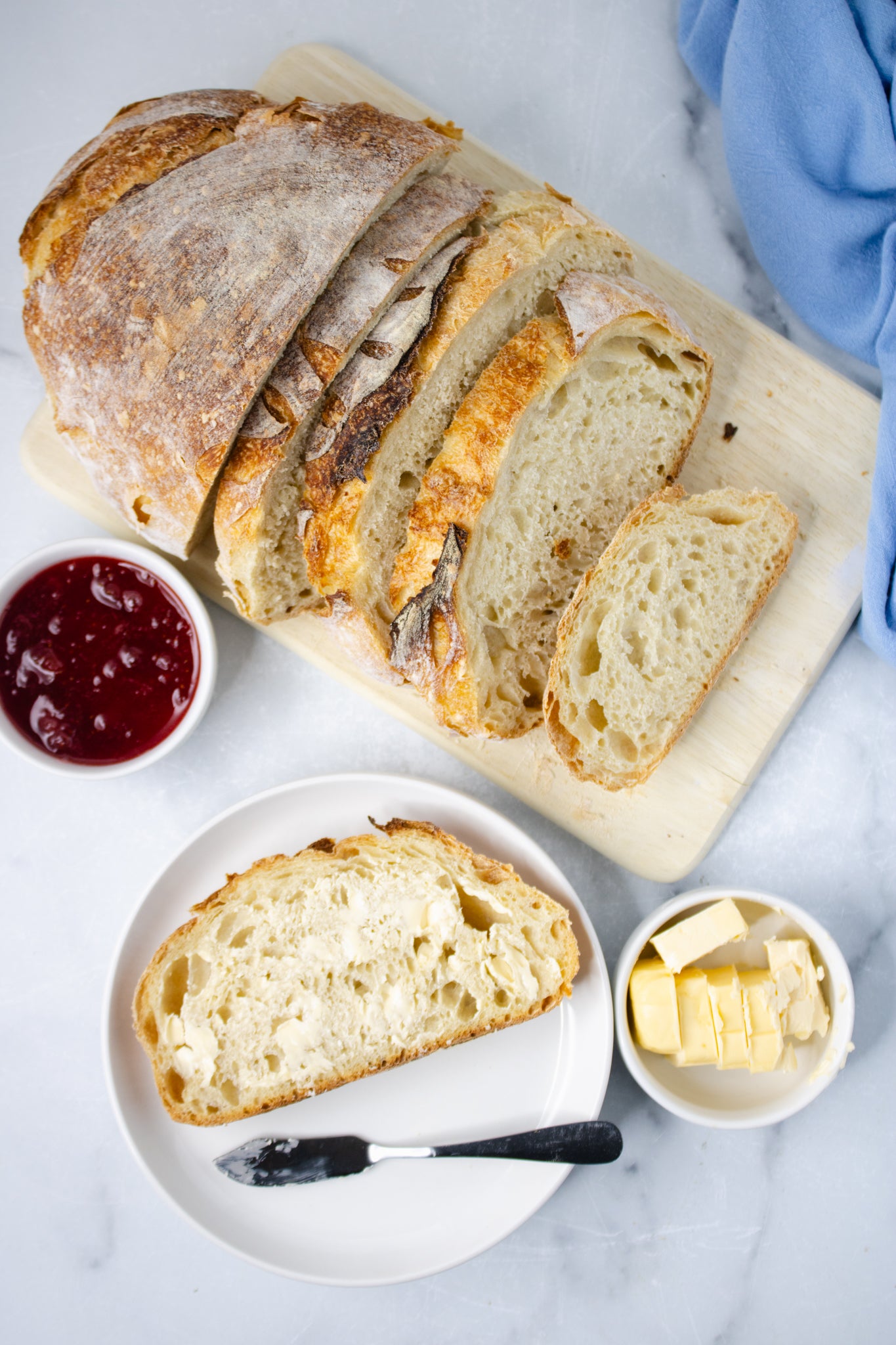 Semi-Exclusive Sourdough Bread on Marble