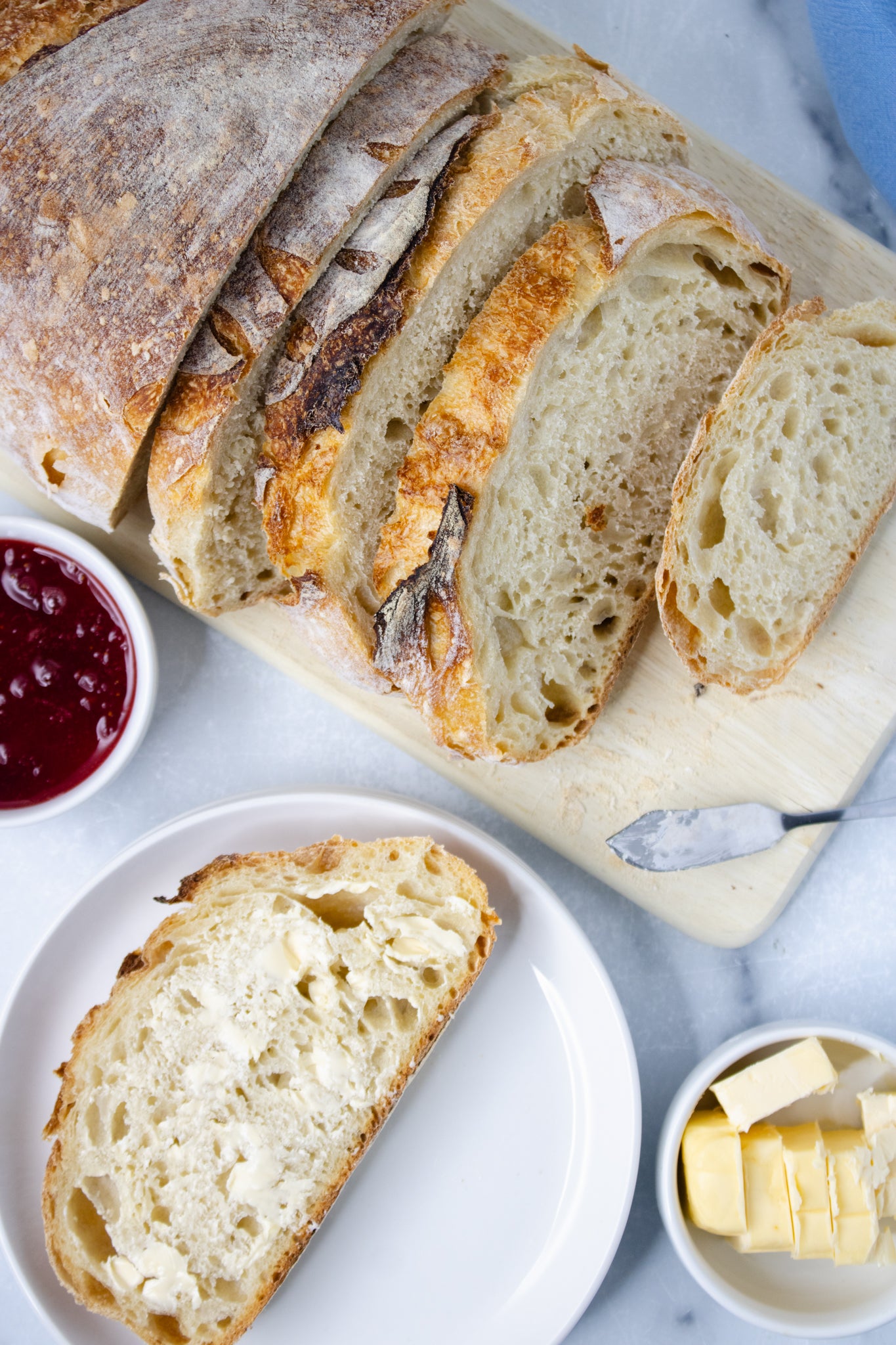 Semi-Exclusive Sourdough Bread on Marble