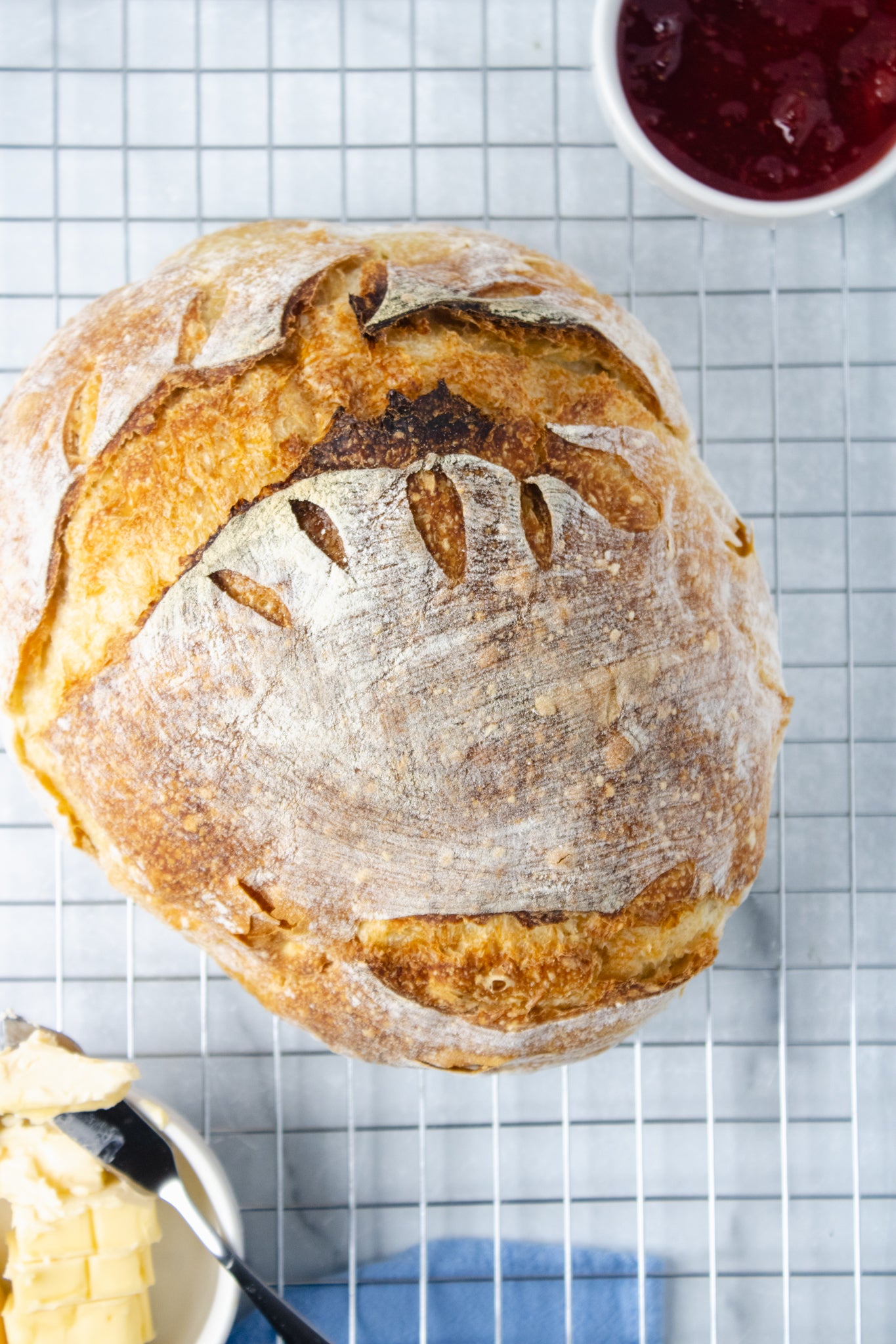 Semi-Exclusive Sourdough Bread on Marble