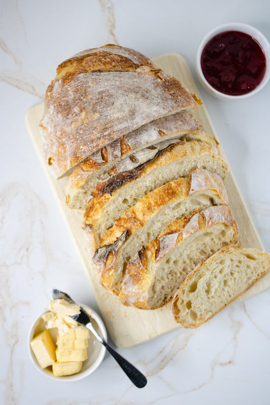 Semi-Exclusive Sourdough Bread on Champagne Marble