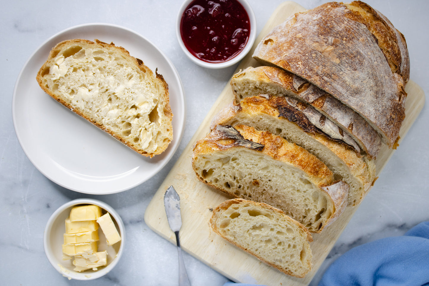 Semi-Exclusive Sourdough Bread on Marble